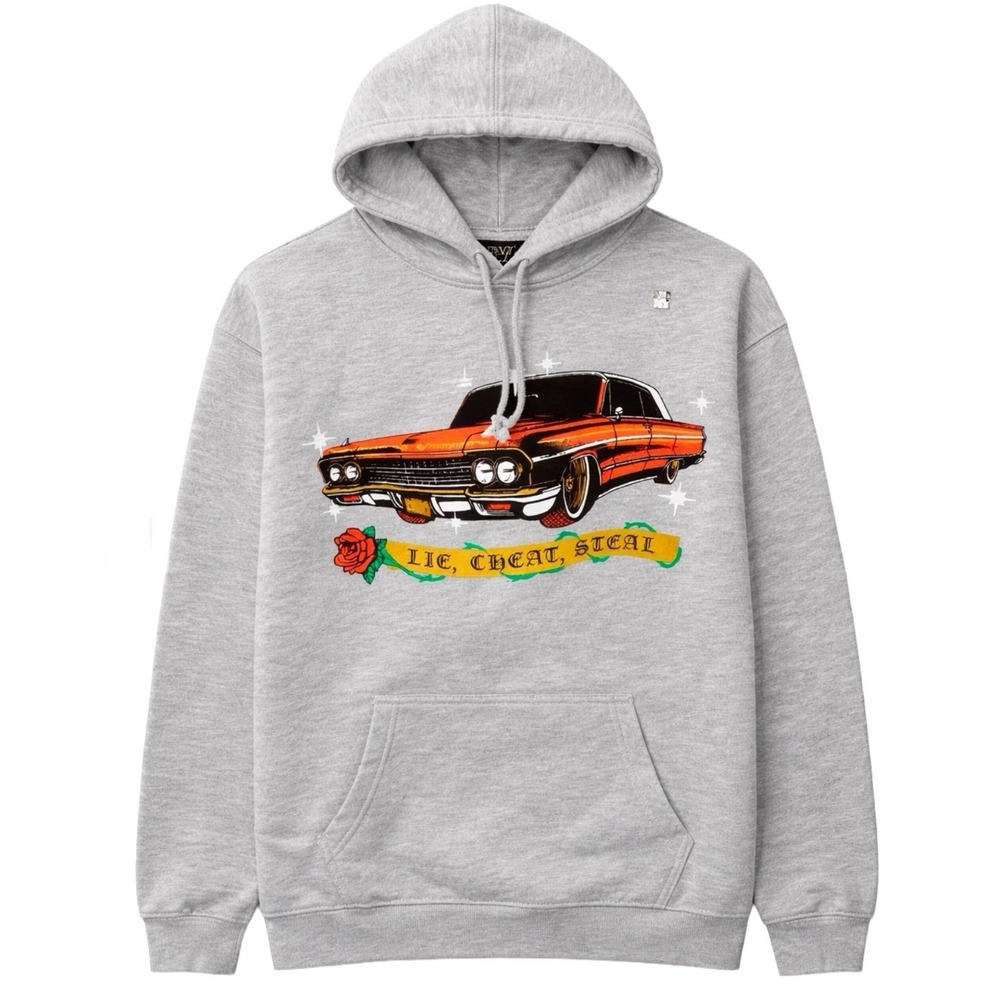 WWE Eddie Guerrero Lie Cheat Steal Hooded Sweatshirt Hoodie Grey Small